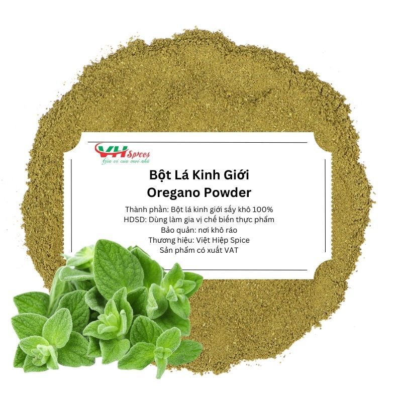 Bột Lá Kinh Giới Tây Nguyên Chất (Oregano Powder) Việt Hiệp