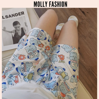 Quần Short hoạt hình Unisex CÁ MỰC ❤️ Quần đùi nam nữ mặc nhà Freesize 38-65kg Molly Fashion