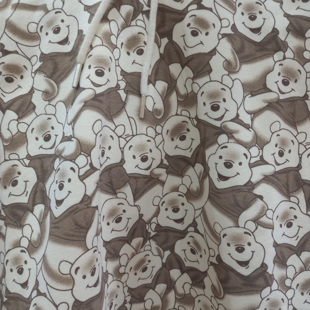 Áo Hoodie Mũ Nỉ In Hoạ Tiết Gấu Pooh Kín Thân, Form Rộng, Dày Dặn, HT359150