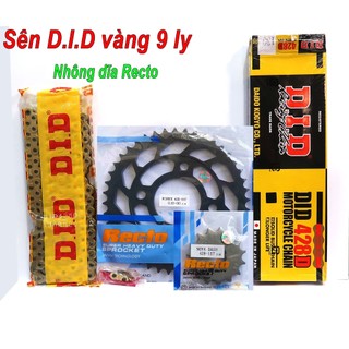 Sên DID vàng 9 ly 124 mắc, Nhông dĩa Recto cho Winner/ Winner X