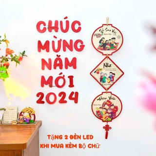 Combo 3 bảng gỗ tết decor trang trí ngày tết ý nghĩa làm quà tặng