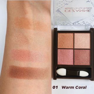 Cezanne Phấn mắt 4 ô Nuance On Eye Shadow