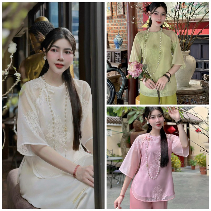pháp phục đồ lam đi lễ đi chùa tơ cao cấp