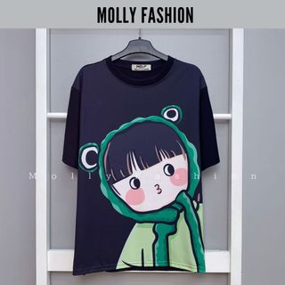 Áo thun tay lỡ ❤️ Áo phông Unisex BÉ MŨ XANH in 3D form rộng Freesize Molly Fashion