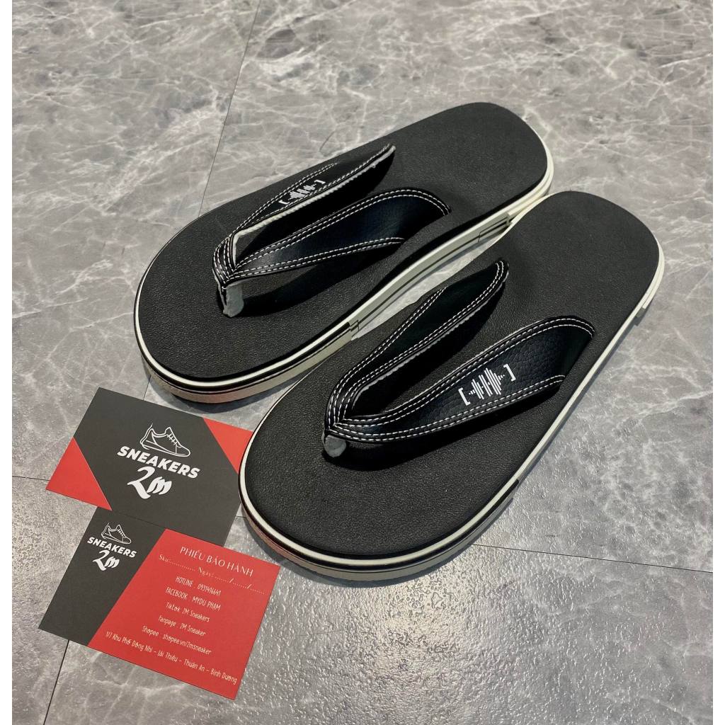 [ 2M Sneaker ] - Dép Sneaker Đen Đế Mới Chính Hãng