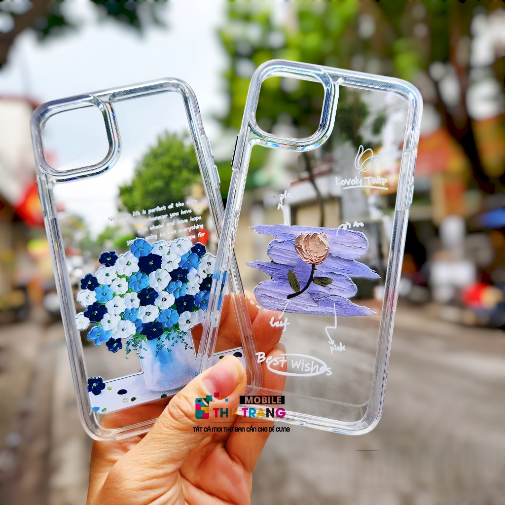 Ốp lưng cứng viền dẻo trong in họa tiết IP 7 Plus 8 Plus IP X Xsmax IP 11 Pro 11 Pro Max IP 12 Pro M