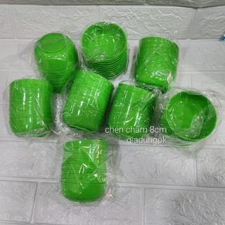 Set 10 chén chấm nhựa dẻo kích thước 8x3cm màu xanh bền dẻo không lo bể vỡ dùng làm chén chấm, chén trứng, chén đựng...