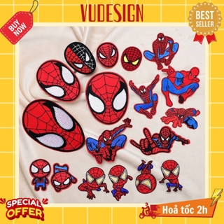 Sticker Dán Vải, Ủi Thêu Quần Áo, Balo, Túi, Mũ Hình Spiderman Batman Người Nhện Dơi Siêu Anh Hùng Siêu Nhân Vudesign