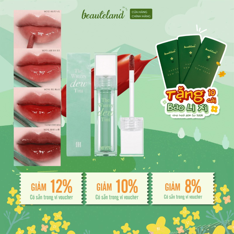 Son tint bóng Merzy The Watery Dew Tint 4g