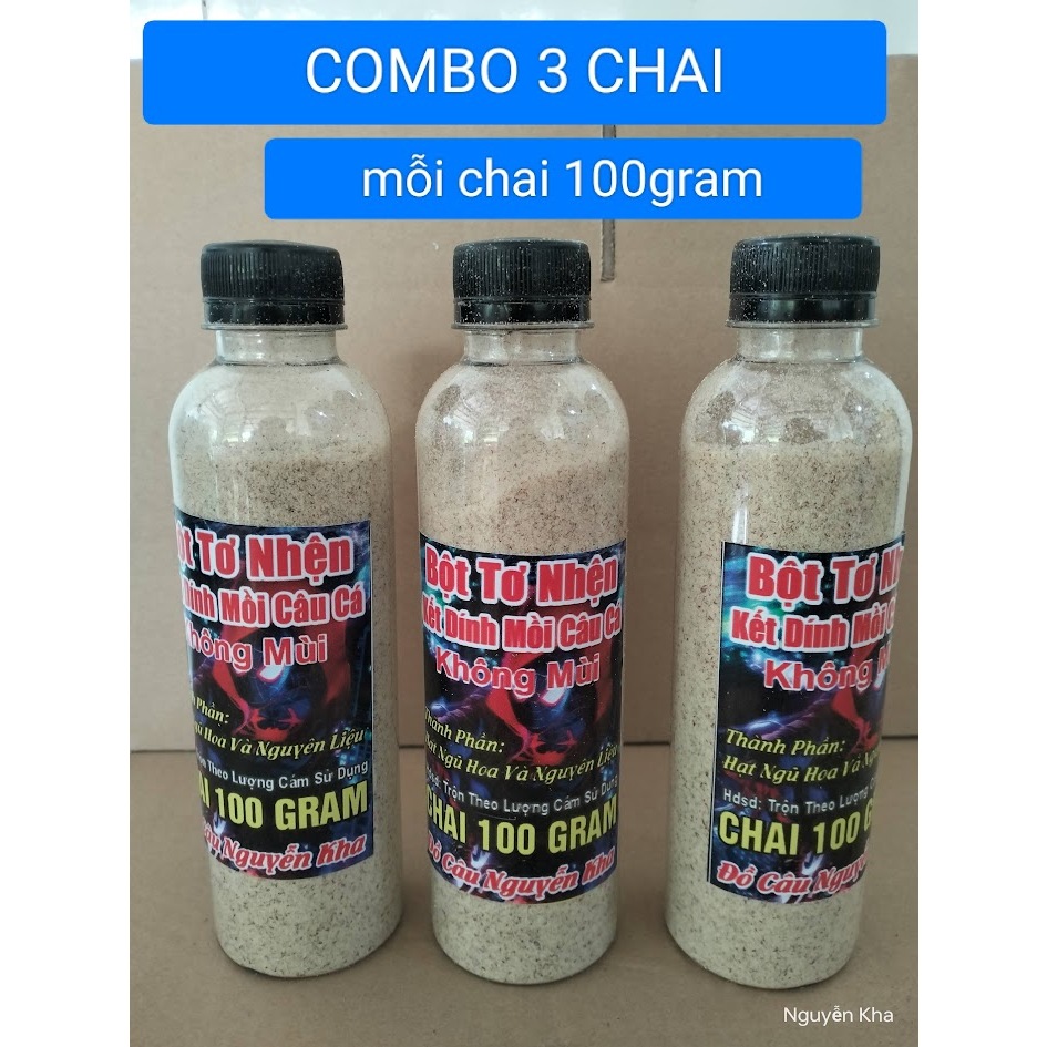 3 CHAI TƠ NHỆN KẾT DÍNH MỒI CÂU CÁ ÍT MÙI GẦN NHƯ KHÔNG MÙI