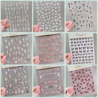 Sticker lụa Tomoni sticker đính đá cao cấp nơ hoa bứm các mẫu siêu Hot