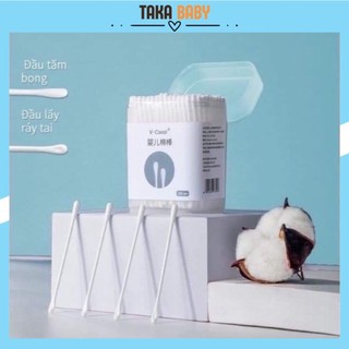 Tăm bông vcool / misuta cho bé sơ sinh - hộp 200/400 que