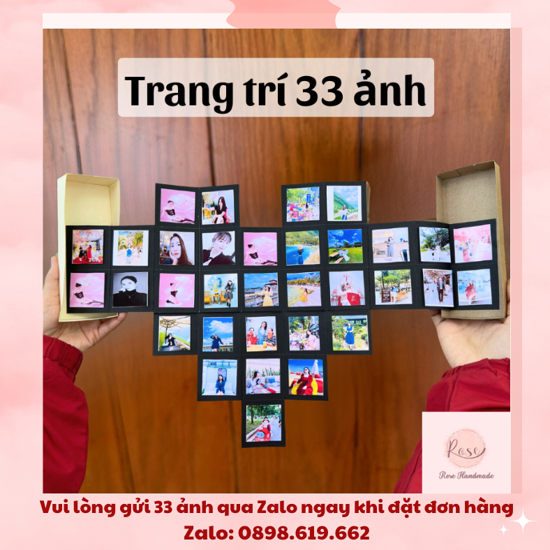Hộp tình yêu, scrapbook handmade, quà sinh nhật, tặng mẹ, người yêu R04