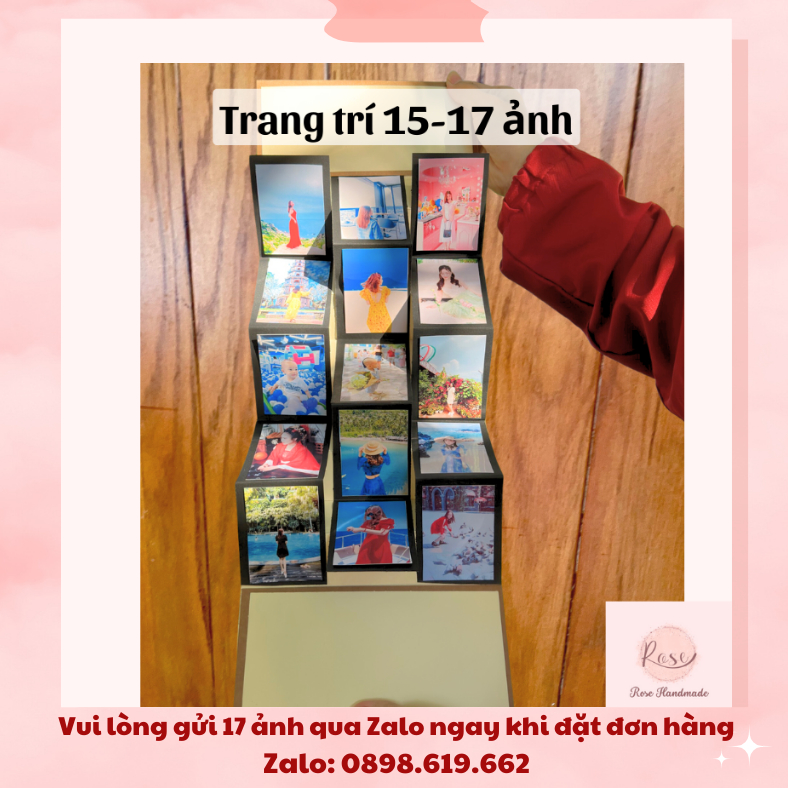 Thiệp handmade vintage, album ảnh mini tặng mẹ, tặng người yêu R02