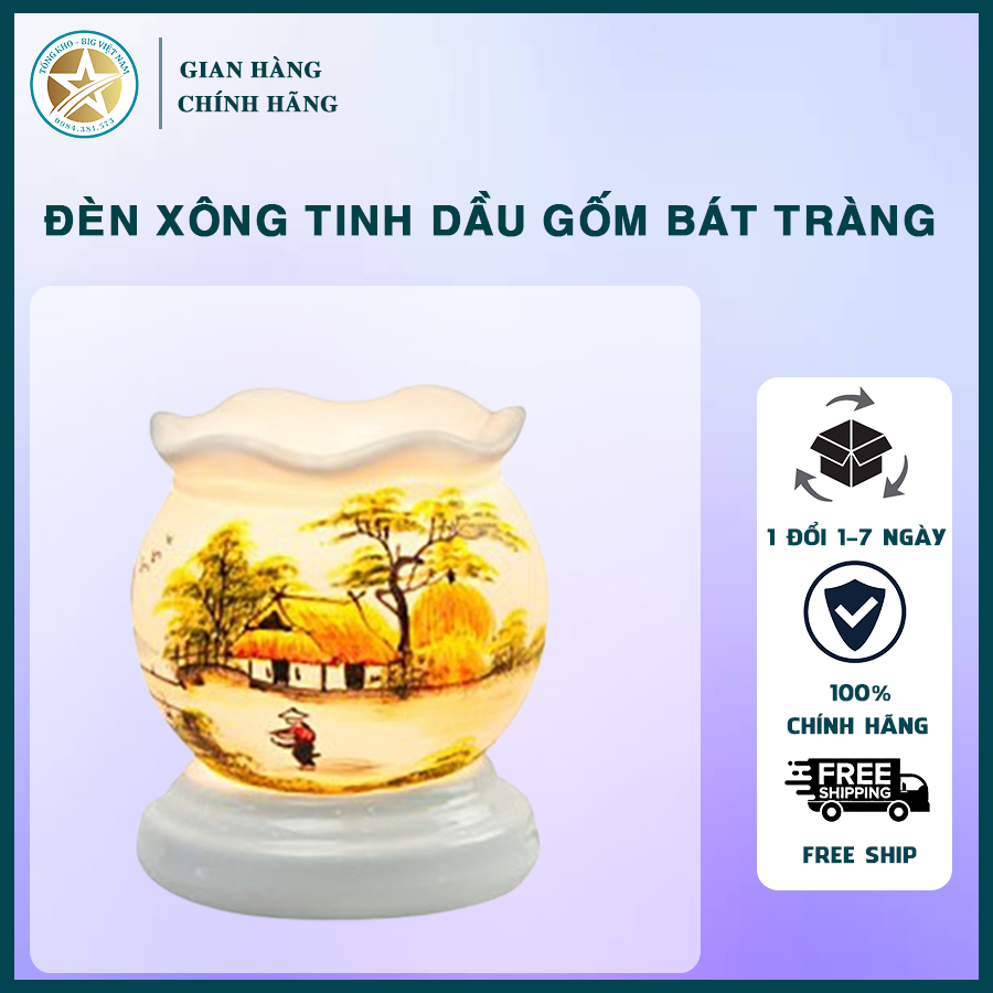 ĐÈN XÔNG TINH DẦU GỐM BÁT TRÀNG