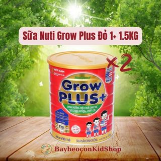 Combo 02 lon sữa bột Grow Plus Đỏ 1.5KG cho trẻ suy dinh dưỡng biếng ăn