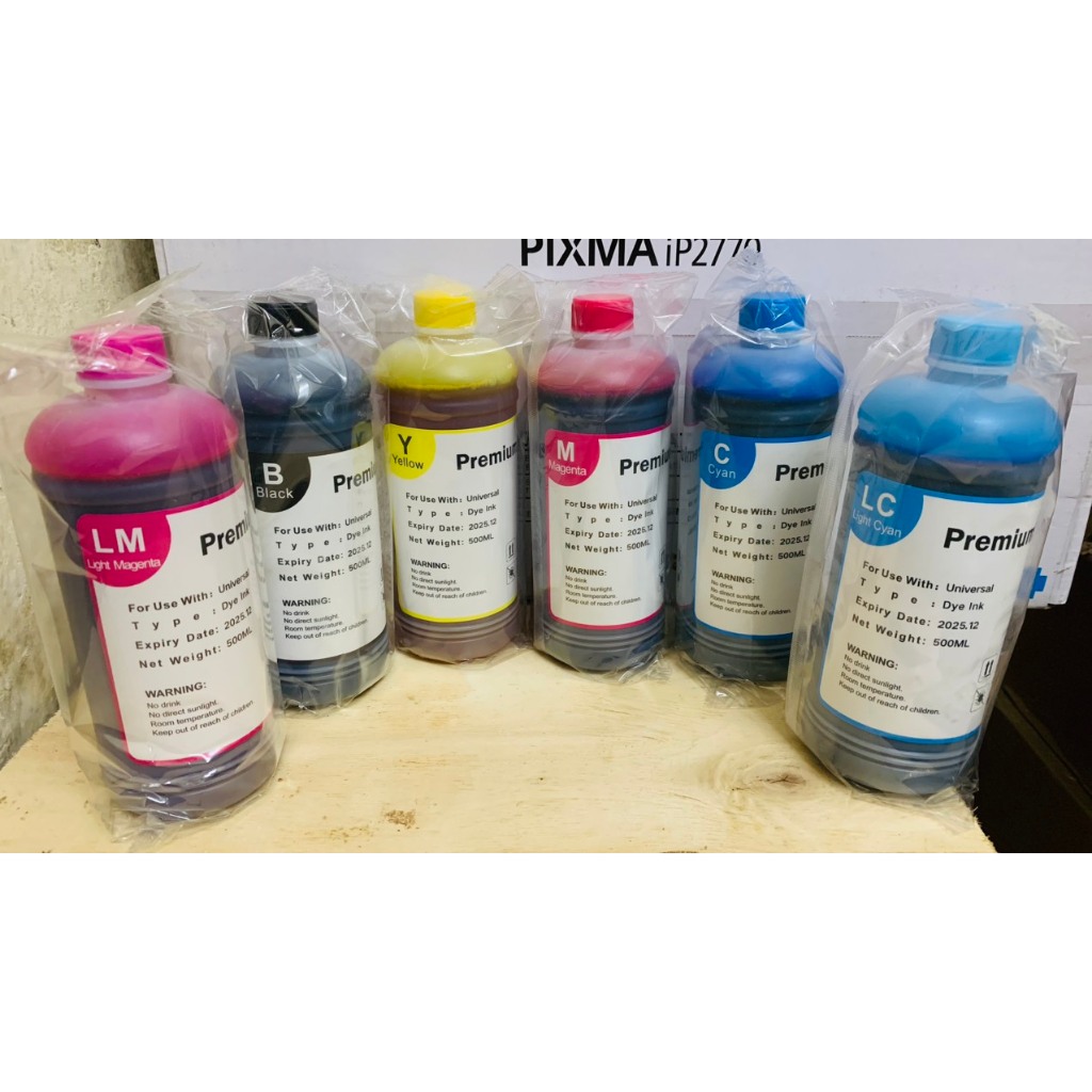 Chai mực 0,5 lít Premium ink cho máy in Canon ix6770,ix6860,G1010,G1020,G2010,G2020,Epson L805, L180