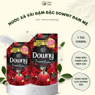 Nước xả vải làm mềm vải đậm đặc Downy hương Đam mê 1350ml, Nước xả vải công nghệ lưu hương lâu và tỏa hương bền lâu