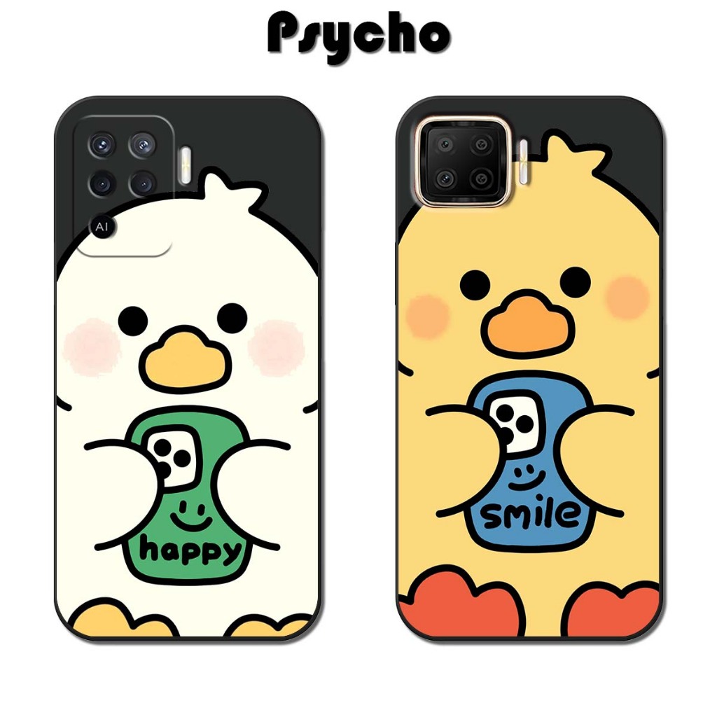 Ốp lưng Oppo Duck Smile TPU dẻo viền vuông Oppo A91 A93 A94 A71 A59 F1S A33 A37 A39 A57 F3 Lite A83 A1K A3S Psycho