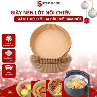 Giấy Nến Lót Nồi Chiên Không Dầu Chống Thấm Chống Dính Size Lớn 20cm Cho Mọi Loại Nồi
