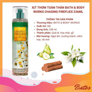 Xịt thơm toàn thân Body Mist Chasing Fireflies Bath & Body Works 236ml.