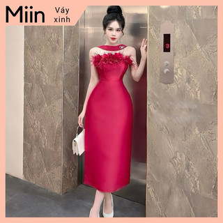 Váy tapta body ly ngực chân đính hoa