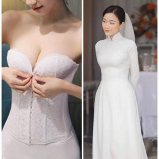 Giá sỉ Áo định hình Bra Corset Nữ Phối Ren Cúp Ngực Căng Tròn, Định Hình Eo Thon 919 TB