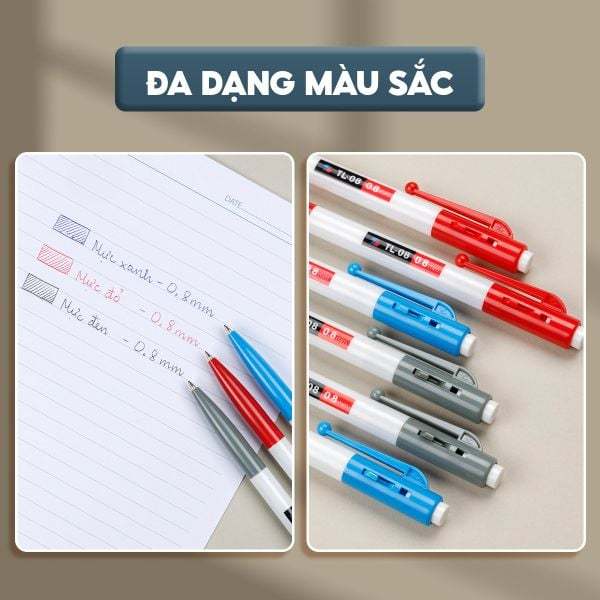 Bút Bi Thiên Long TL 08 Ngòi 0.8mm  - Camshop