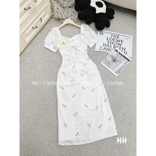 Đầm maxi thêu hoa