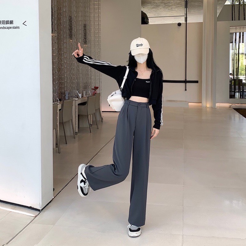 Quần Ống Suông Cạp Cao Vải GOL Nhật Nhập Khẩu Dài 103cm D6344 | BigBuy360 - bigbuy360.vn