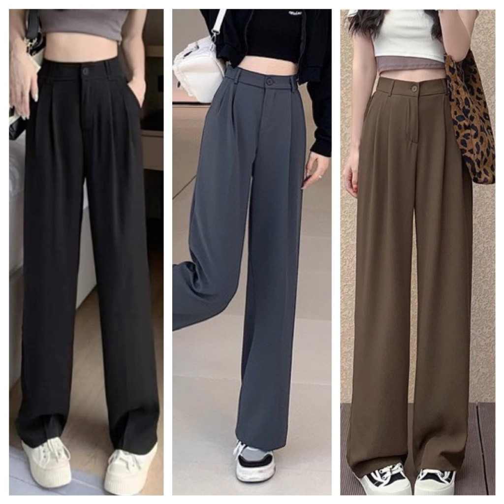 Quần Ống Suông Cạp Cao Vải GOL Nhật Nhập Khẩu Dài 103cm D6344 | BigBuy360 - bigbuy360.vn