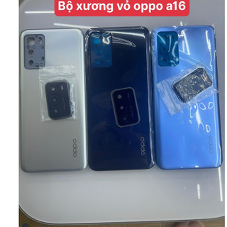 Bộ xương+ vỏ+khay sim+phím+kính camera điện thoại oppo a16-vỏ zin ráp máy chuẩn