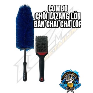 Combo lazang to và bàn chải chà lốp