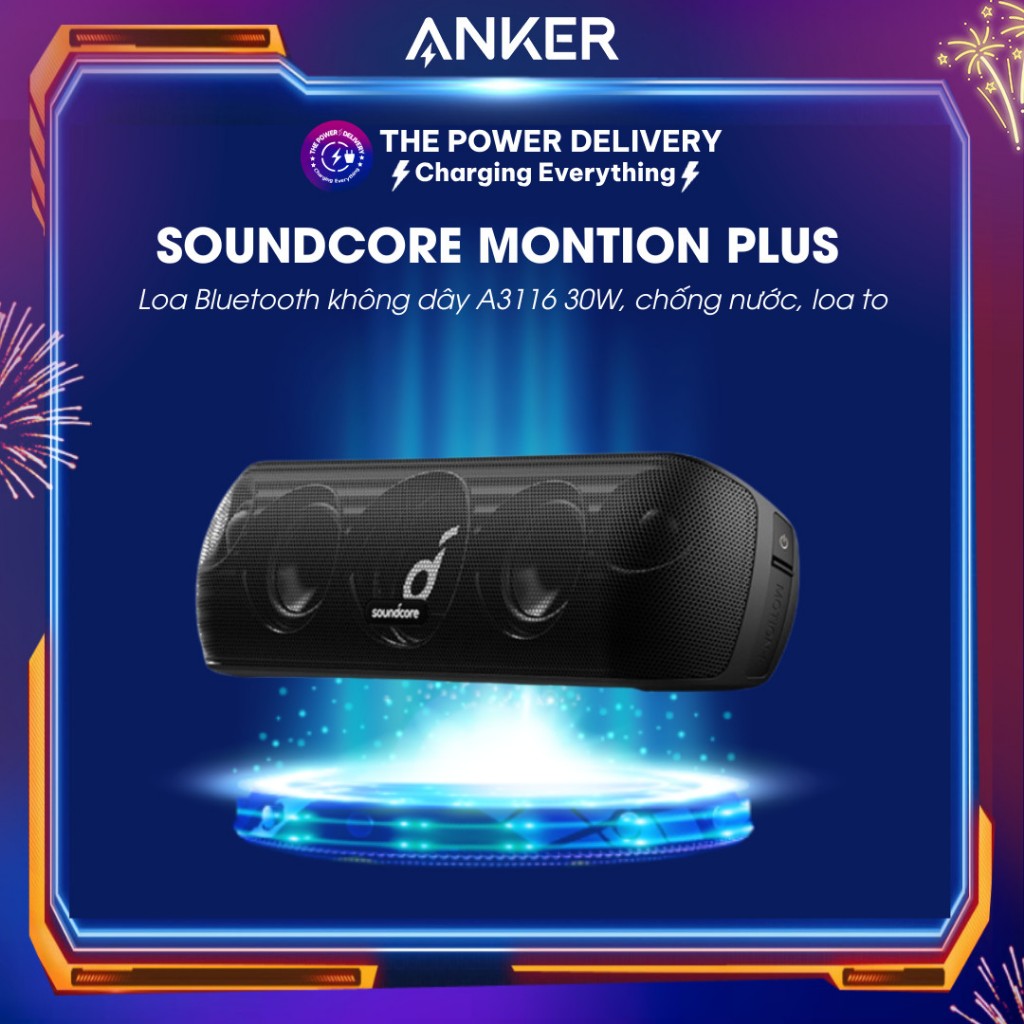 Loa Bluetooth không dây Anker Soundcore Motion+  - A3116 30w, chống nước, loa to