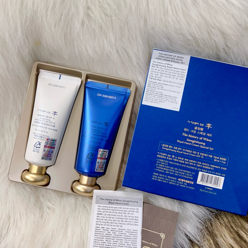 Có tem date 2026 - set kem dưỡng da tay whoo 2 tuýp x 60ml