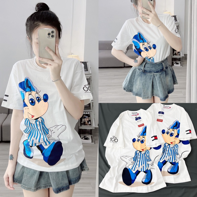 Áo Thun Tay Ngắn Cổ Tròn Mickey Chuẩn Xịn