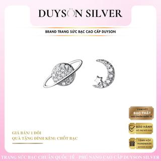 Khuyên tai bạc nữ trái đất mặt trăng, bông tai bạc 925 DUYSON SILVER ( Giá bán/1 đôi) [KNKX9]