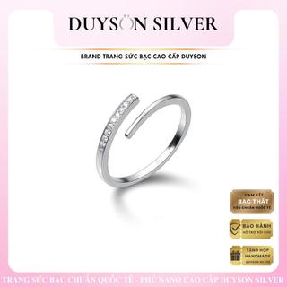 Nhẫn bạc nữ đính đá đơn giản cá tính, nhẫn nữ bạc 925 thiết kế dễ dàng chỉnh size DUYSON  [NFKX6]