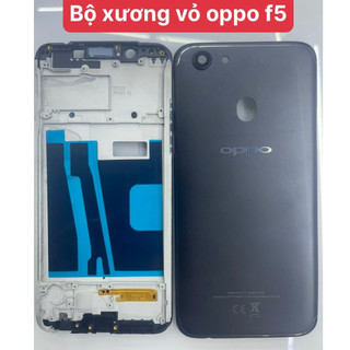 Bộ xương+ vỏ+khay sim+phím lắp sẵn+kính camera oppo F5-ráp máy chuẩn