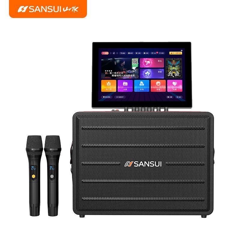 Loa Vali Cao cấp tích hợp màn hình kết nối Wifi Youtube Sansui A12/ MD-S120 ,Tặng 2 mic không dây