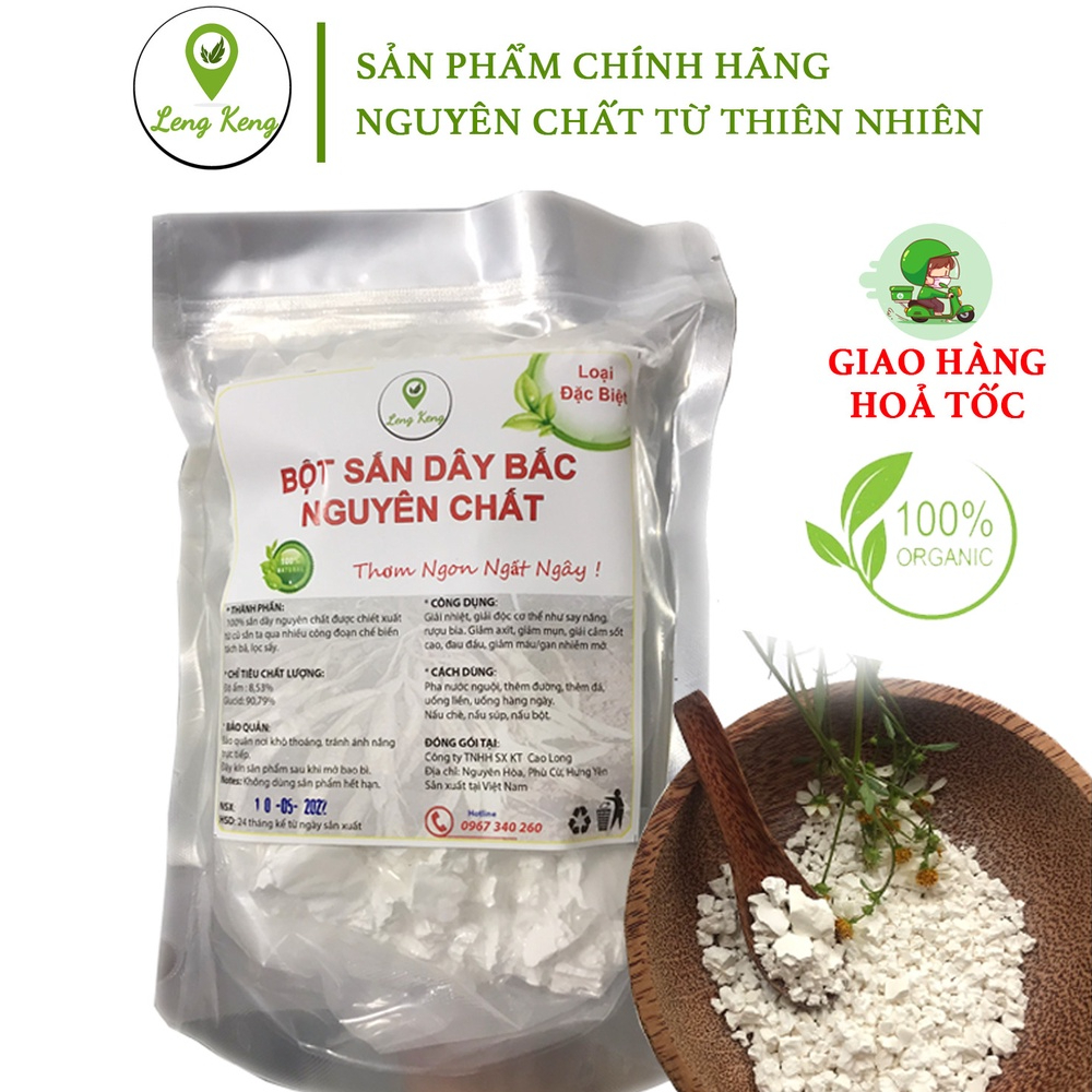 Bột Sắn Dây Bắc Nguyên Chất LengKengFarm LOẠI ĐẶC BIỆT 500Gr SẠCH 100% Không Pha Tạp Chấtt, SỈ SLL