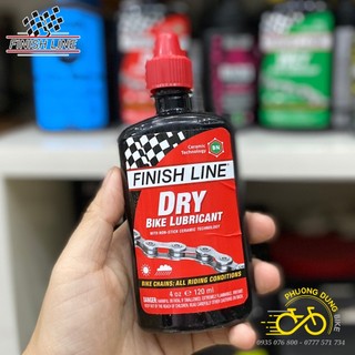 Dầu nhớt tra sên xích líp xe đạp FINISH LINE DRY 120ml - Hàng chính Hãng