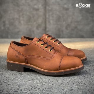 Giày da nam bm oxford captoe - da bò thật 100% - da sáp crazy horse - bmlo02vb - r8ckie