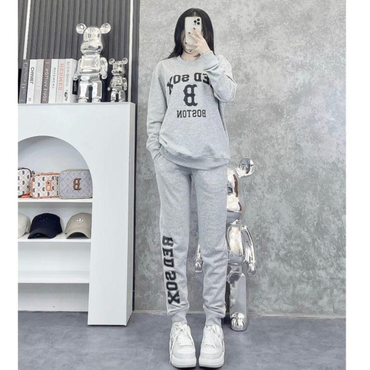 Áo MLB Mega tay dài Sweater nỉ da cá xuất nam nữ cao cấp