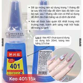 Keo 401 gắn Pk , gắn móng úp, gắn charm đá siêu chắc