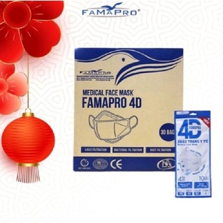 Thùng 300 cái khẩu trang kf94 famapro 4d kháng khuẩn 4 lớp