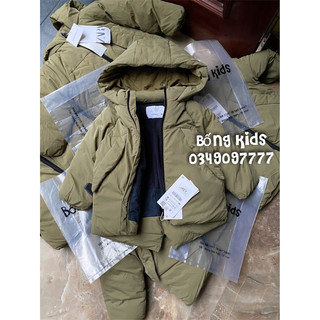 Áo parka bé trai phao mềm rêu za