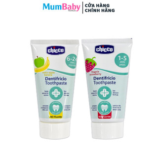 Kem đánh răng Chicco hương Dâu 12M+/Chuối 6m+