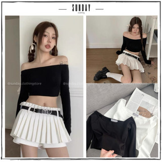 Áo Croptop Nữ Trễ Vai Tay Dài Ôm Body - Sunday Clothing AO027