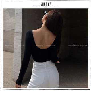 Áo Nữ Tay Dài Hở Lưng Chữ U, Dáng Dài - Sunday Clothing AO031